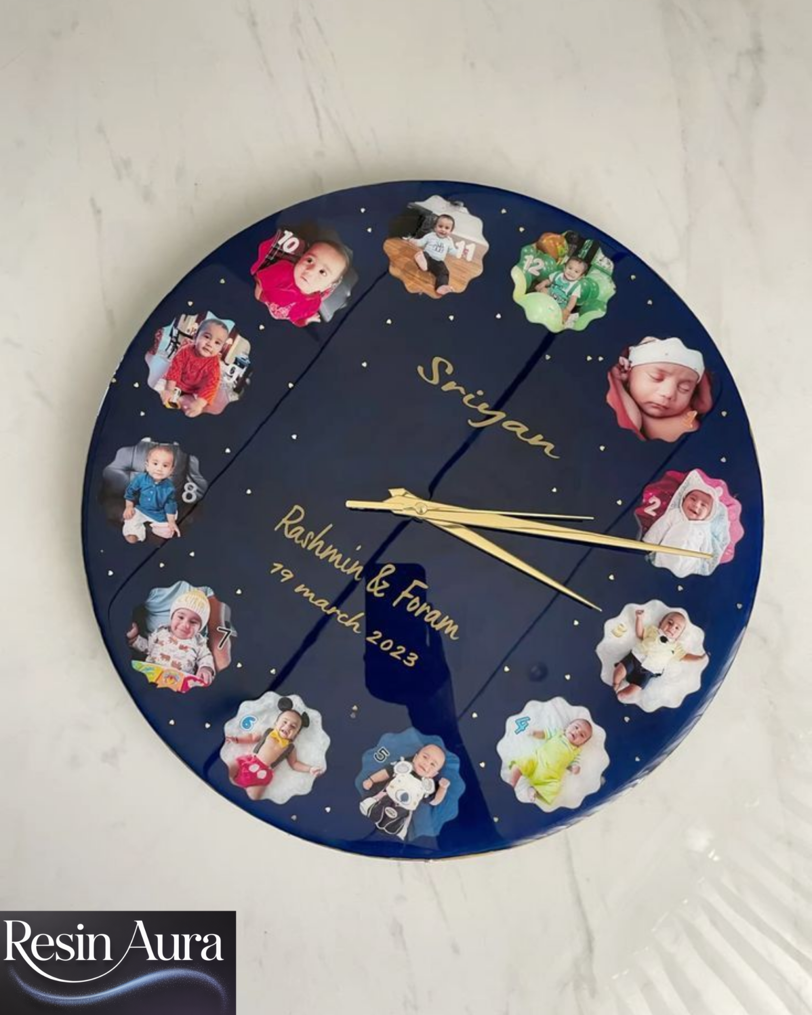 Resin Wall Clock