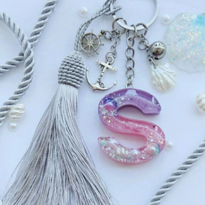 Resin Letter Keychain