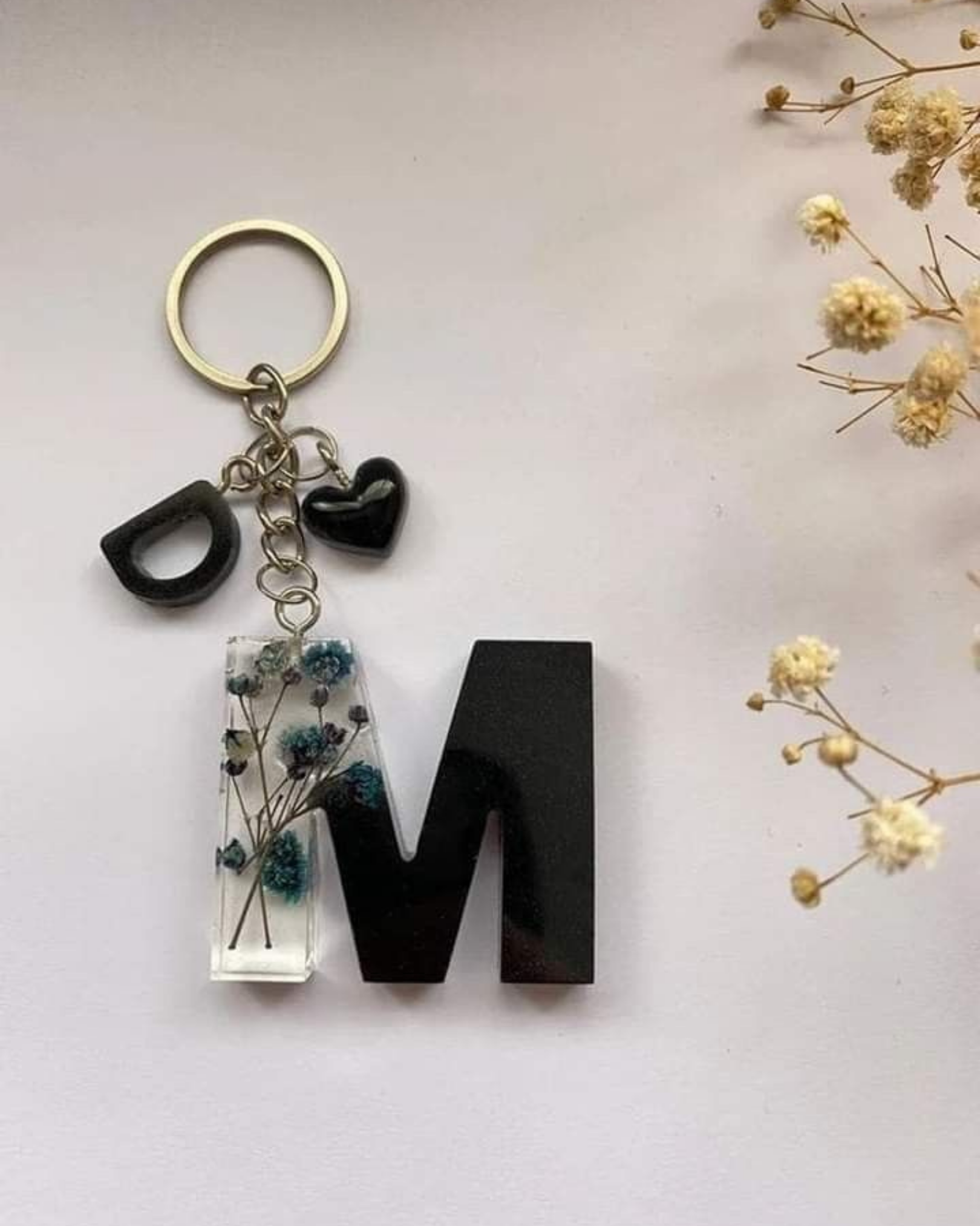 Resin Letter Keychain